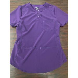 ScrubStar Supreme Stretch Eggplant Scrub Top Size X-Small
